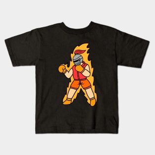 Cool cartoon knight boxing Kids T-Shirt